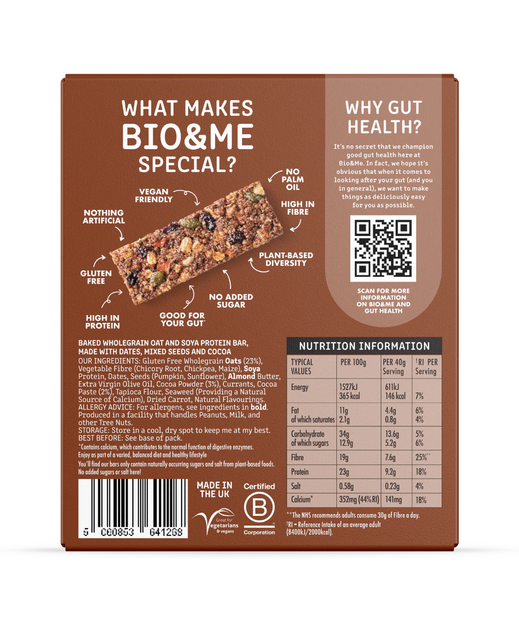 COCOA FIBRE+PROTEIN BAR (18x40g) - Image 3